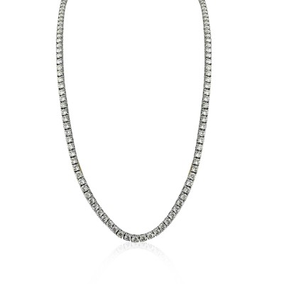 Champagne 3 mm Waterway Necklace - 50 cm - Thumbnail