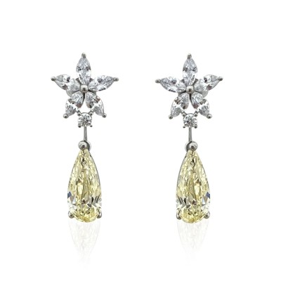 byEdaÇetin - Champagne Drop Earrings