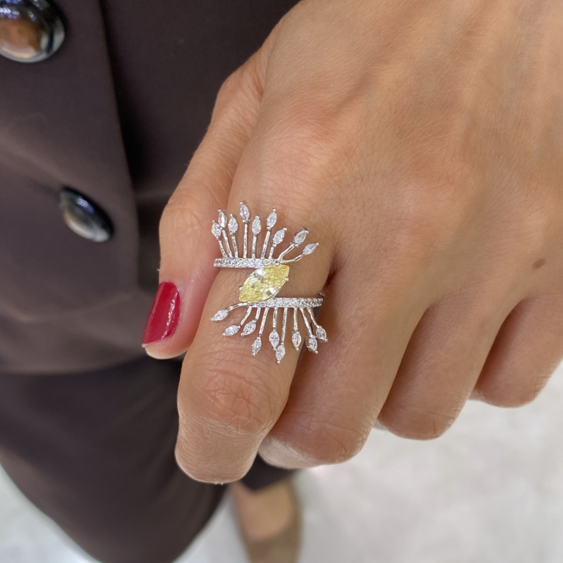 Champagne Eye Ring - 2