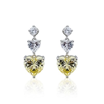 Champagne Heart Earrings
