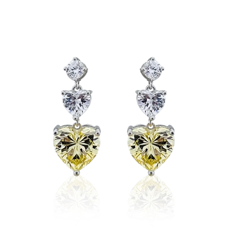 Champagne Heart Earrings