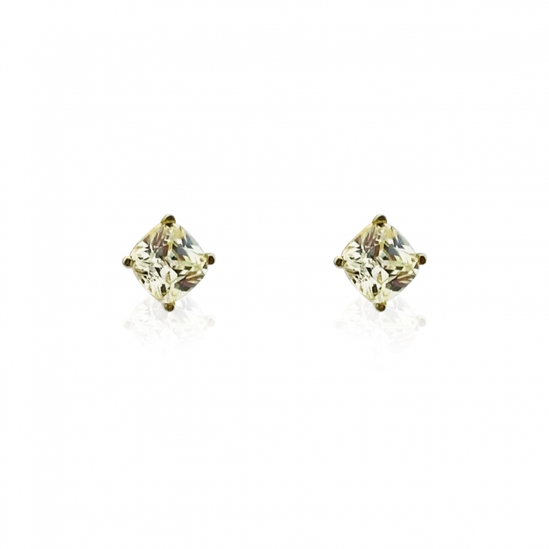 Champagne Solitaire Earrings