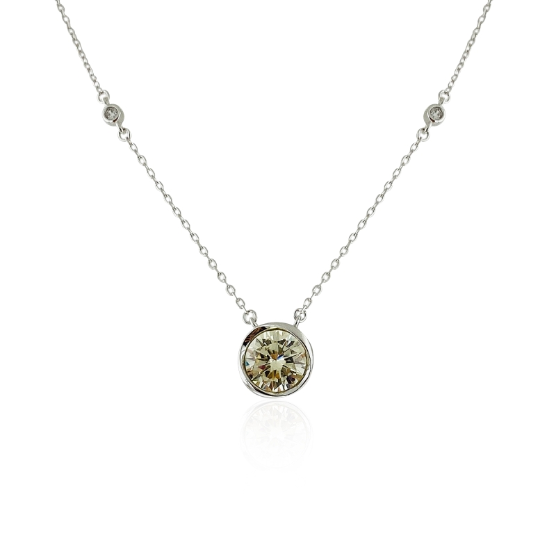 Champagne Solitaire Necklace