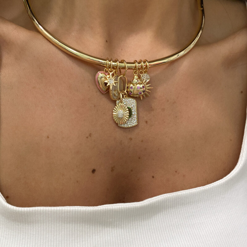 Charm Collar Necklace - 2