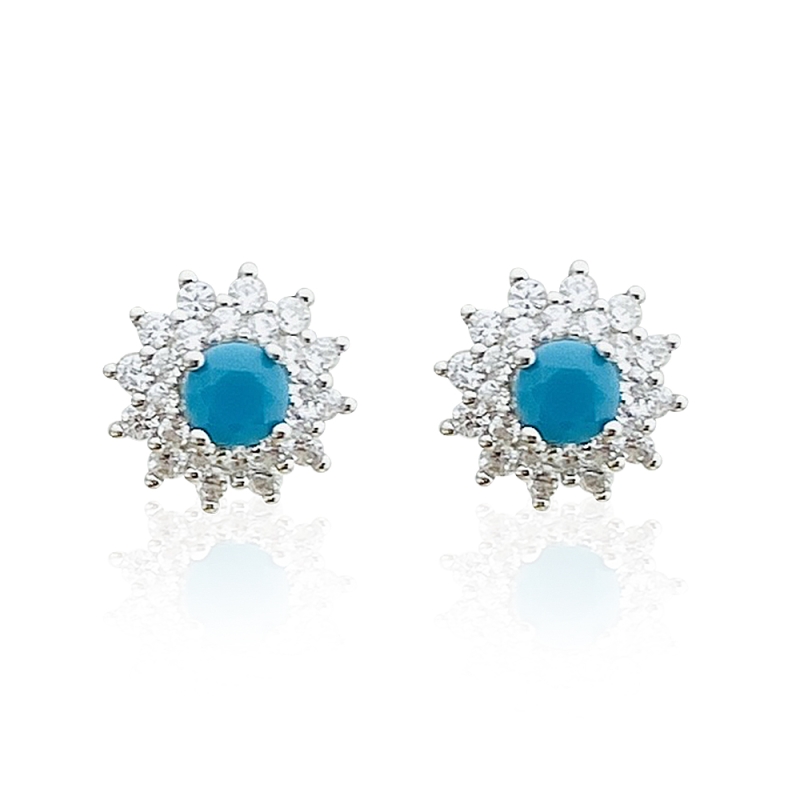 Chester Turquoise Detailed Earrings