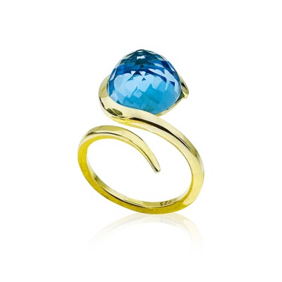 Chios Design Ring - Aqua