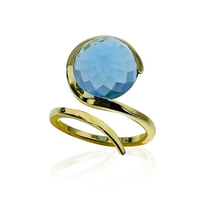 Chios Design Ring - Aqua - Thumbnail
