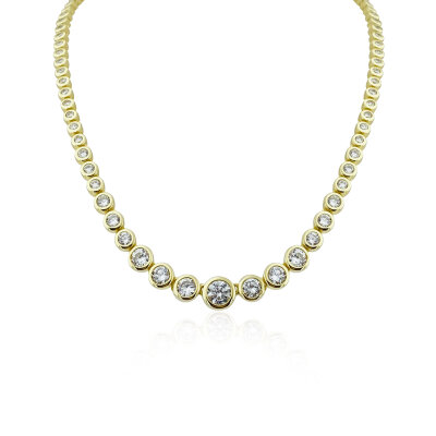 Classic Mounted Drained Waterway Necklace - by Eda Çetin
