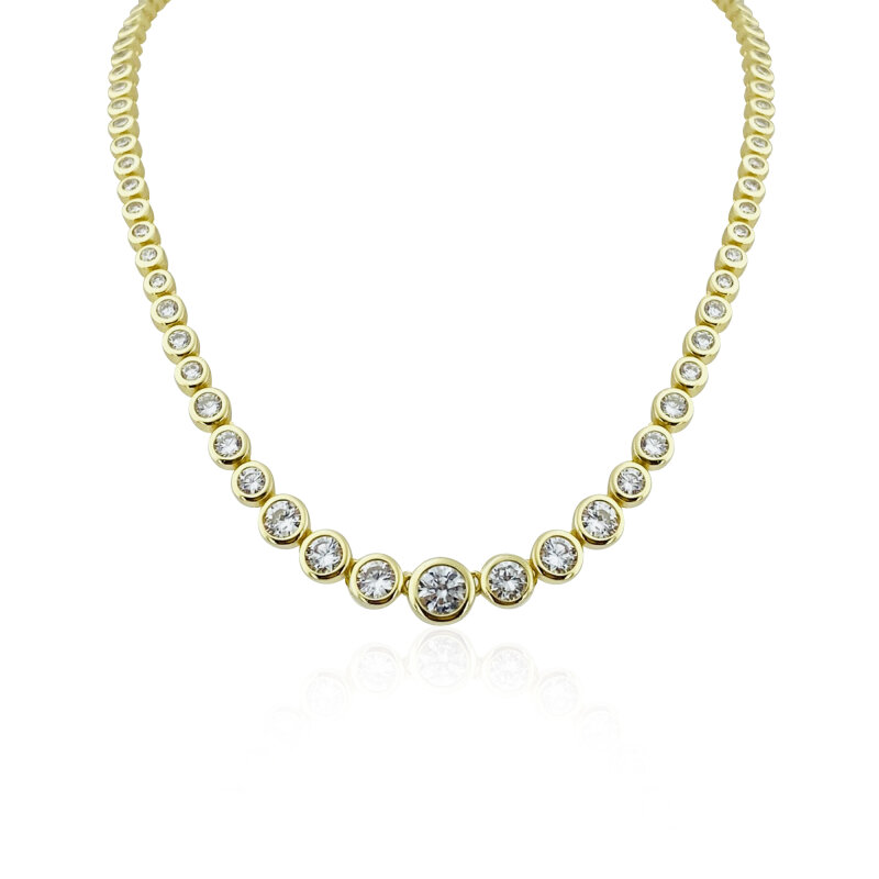 Classic Mounted Drained Waterway Necklace - 1