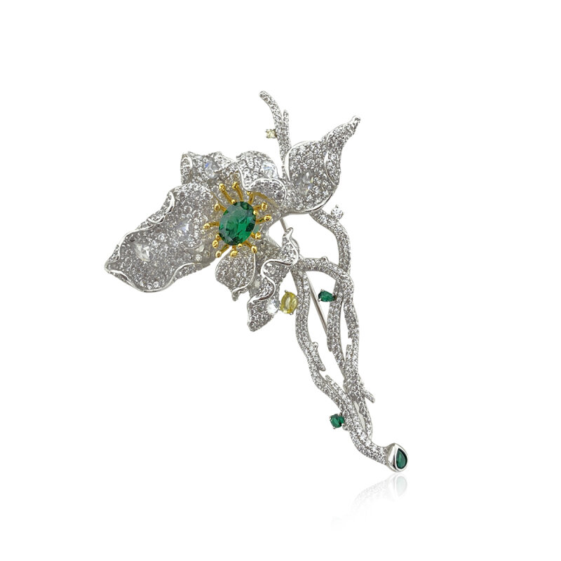 Clavel Flower Brooch - 1