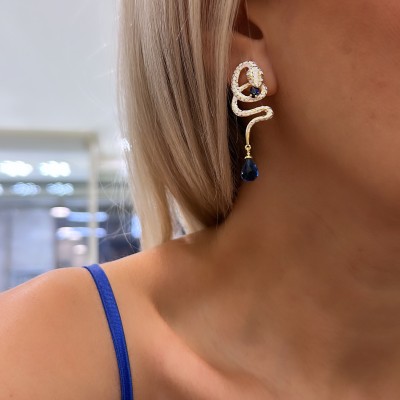 byEdaÇetin - Cleopatra Design Earrings - Enamel (1)