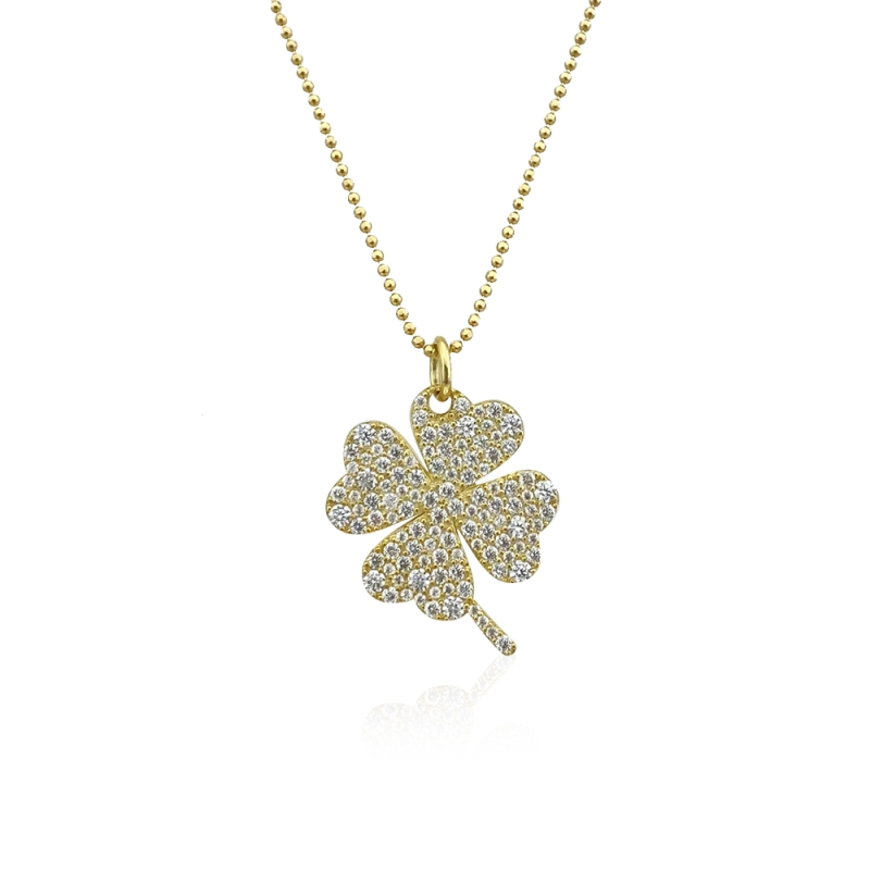 Clover Necklace - With 80 cm Elevated Chain - 2