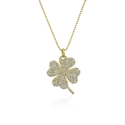 Clover Necklace - With 80 cm Elevated Chain - Thumbnail