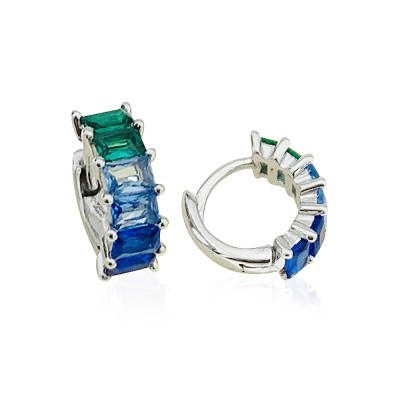 Colorful Baguette Mini Earrings - Thumbnail