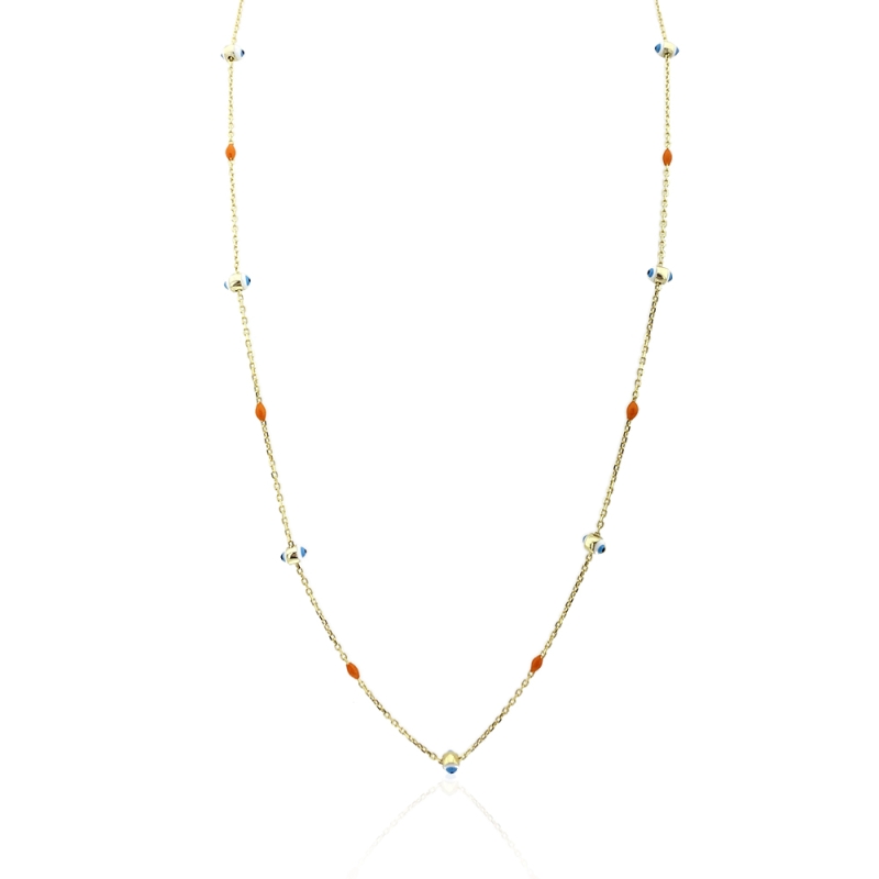 Colorful Enamel Long Necklace