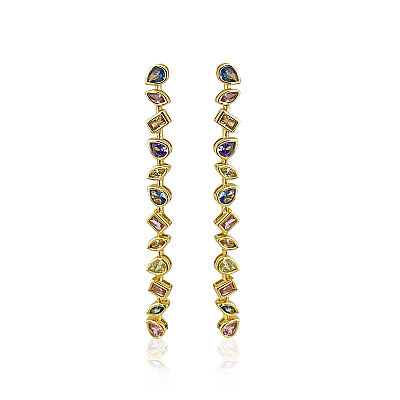 Colorful Long Earrings - by Eda Çetin