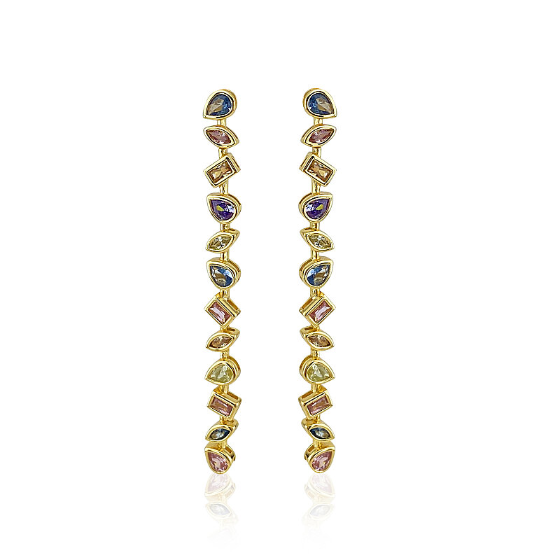 Colorful Long Earrings - 1