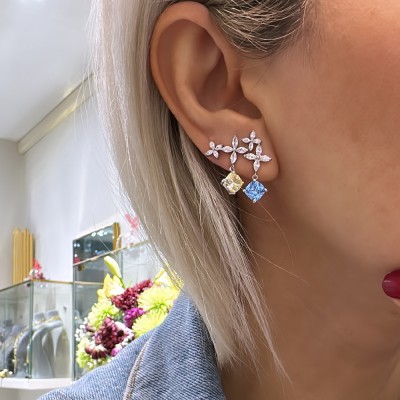 Colorful Marquise Earrings - Thumbnail