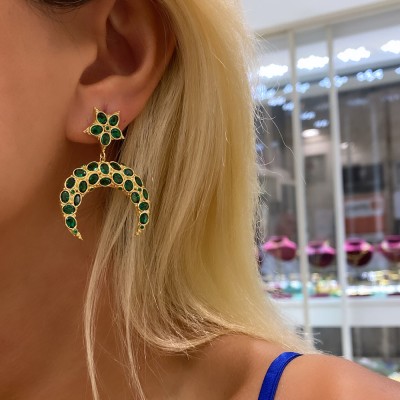 by Eda Çetin - Crescent Ruby Collection Earrings (1)