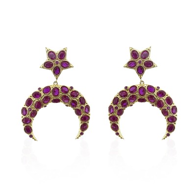 Crescent Ruby Collection Earrings - Thumbnail