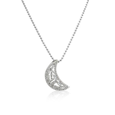 byEdaÇetin - Crescent Stone Necklace (1)