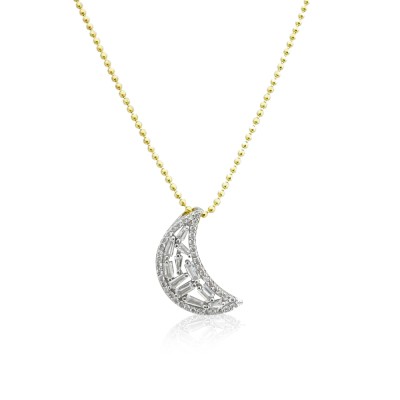 byEdaÇetin - Crescent Stone Necklace