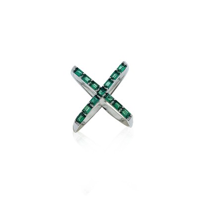 byEdaÇetin - Cross Baguette Design Ring