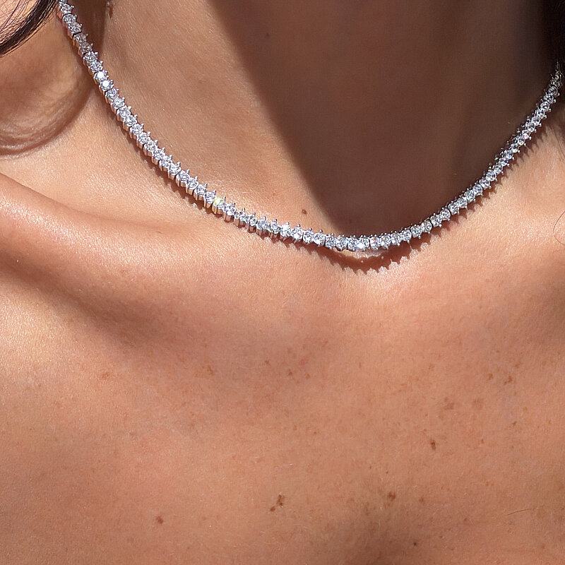 Crown-Cut Eternity Necklace - 1