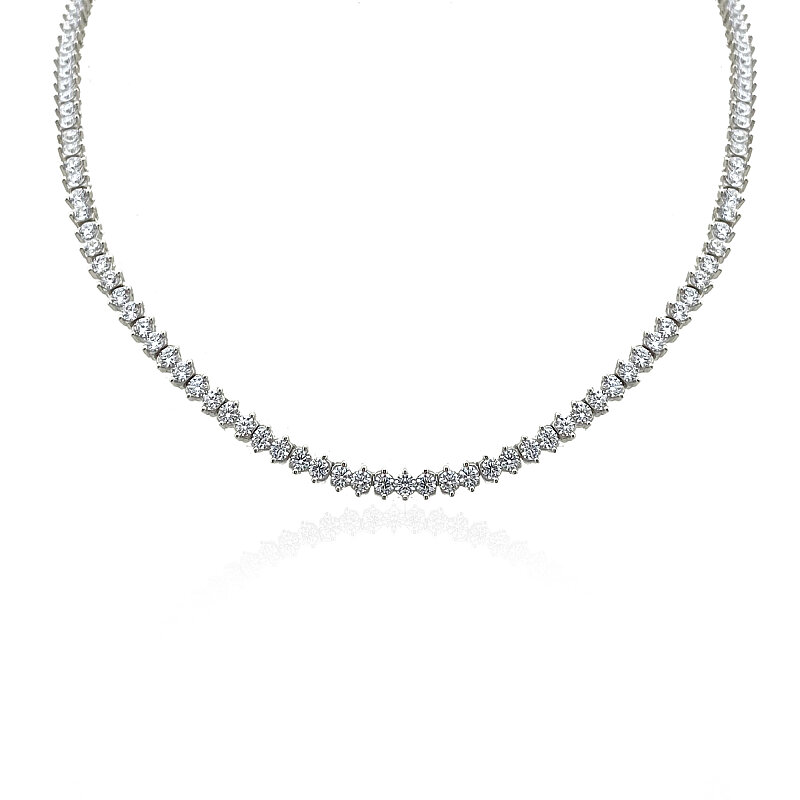 Crown-Cut Eternity Necklace - 2