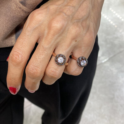 Crow's Foot Diamond Mounting Ring - by Eda Çetin