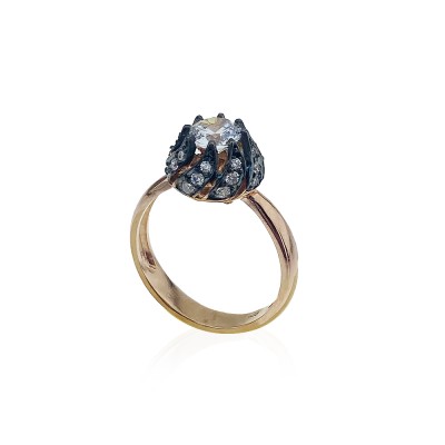 byEdaÇetin - Crow's Foot Diamond Mounting Ring 