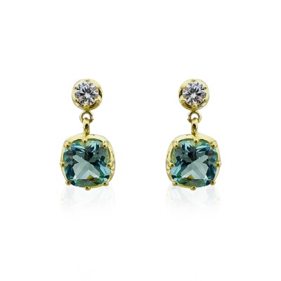 byEdaÇetin - Crystal Nile Green Earrings