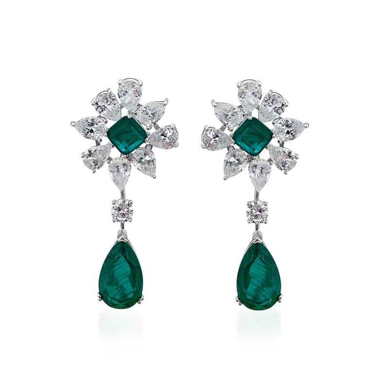 Daphni Green Stone Earrings