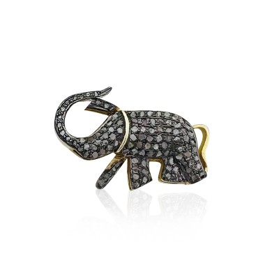 byEdaÇetin - Diamond Big Elephant Pendant