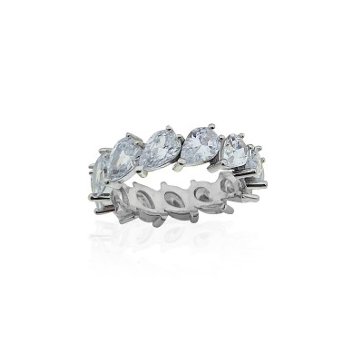 byEdaÇetin - Diamond Mounted Drop Stone Ring