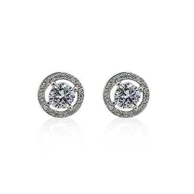 by Eda Çetin - Diamond Mounted Solitaire Earring - Large Size