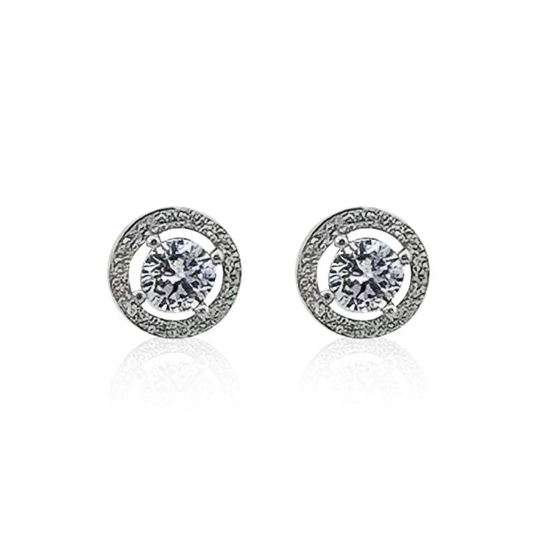 Diamond Mounted Solitaire Earring - Large Size