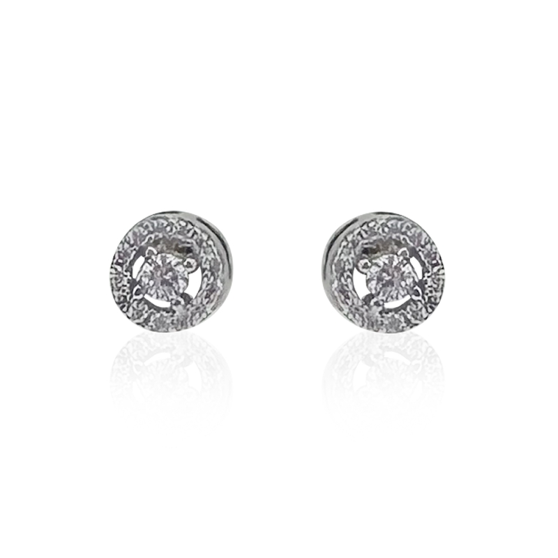 Diamond Mounted Solitaire Earrings
