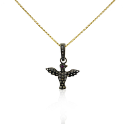 byEdaÇetin - Diamond Phoenix Necklace-14K Gold