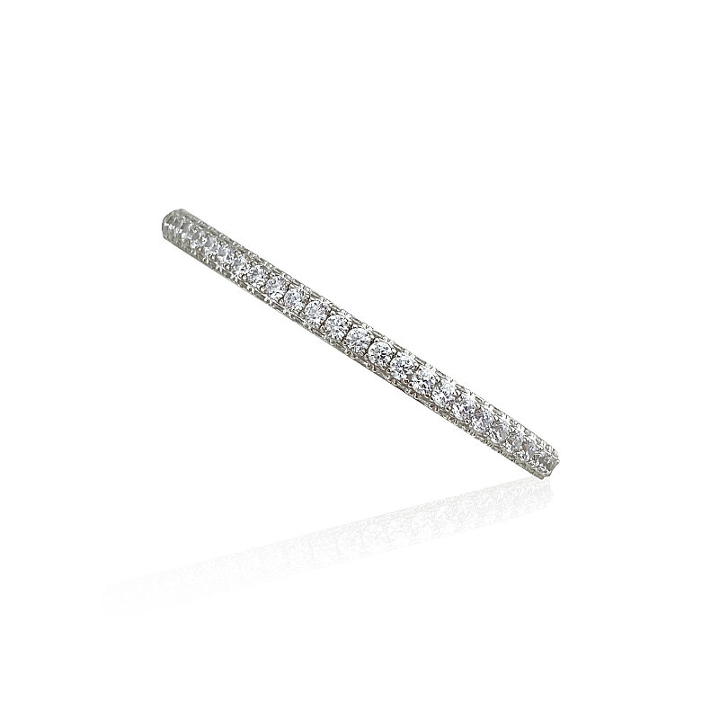 Diamond-Set Italian Cuff Bracelet - 1