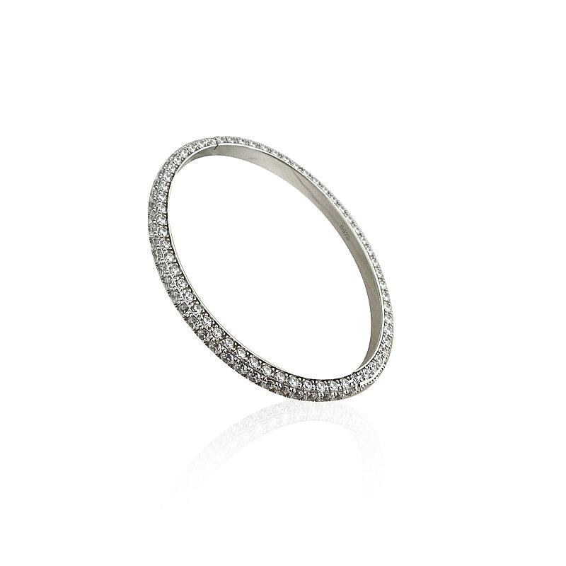 Diamond-Set Italian Cuff Bracelet - 3