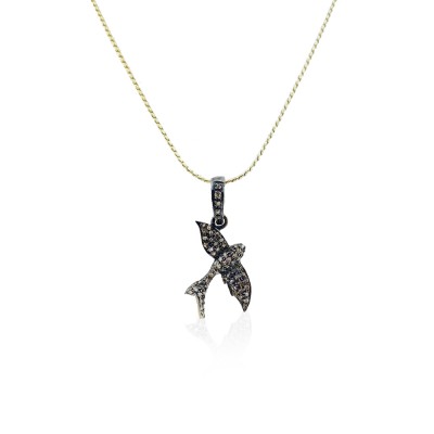 by Eda Çetin - Diamond Swallow Necklace
