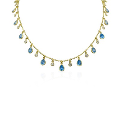 Drop Aqua Necklace