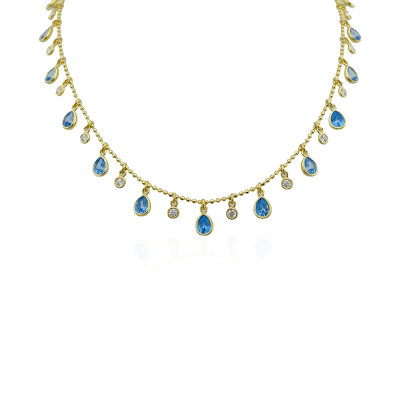 Drop Aqua Necklace
