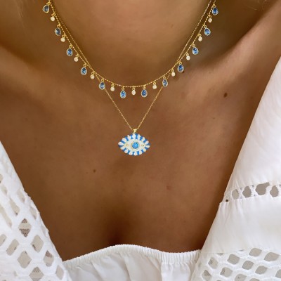 Drop Aqua Necklace - Thumbnail
