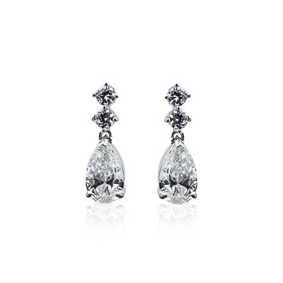 by Eda Çetin - Drop Detail Solitaire Earring
