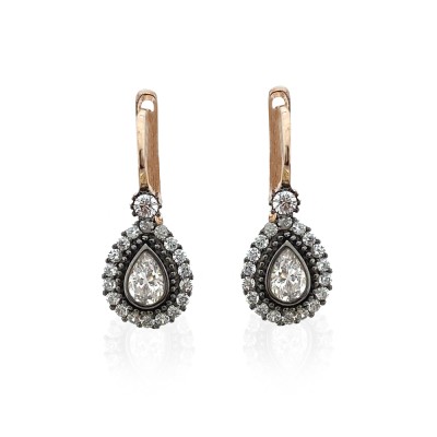 Drop Diamond Mounting Earrings