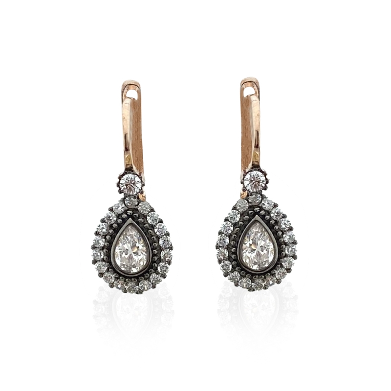 Drop Diamond Mounting Earrings