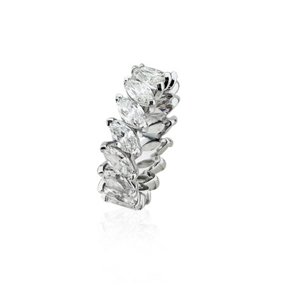 Drop Eternity Ring with Moissanite Stone - Thumbnail