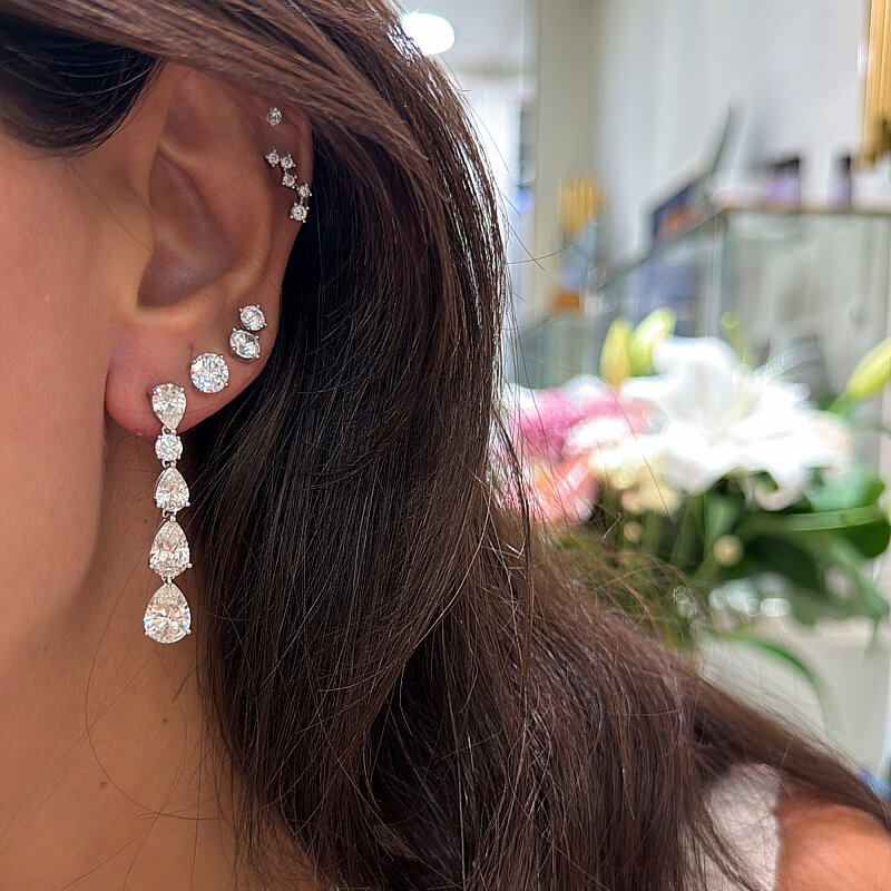Drop-Streamed Earrings - 1